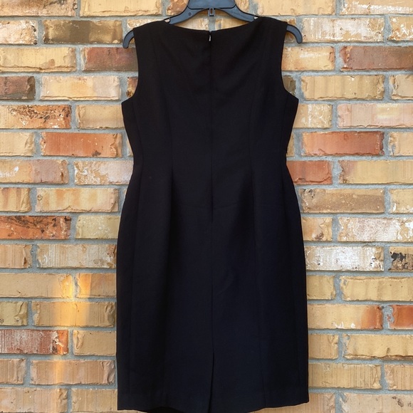 Size 8P, Black Evan Picone, sleeveless dress with beading. - Picture 4 of 5